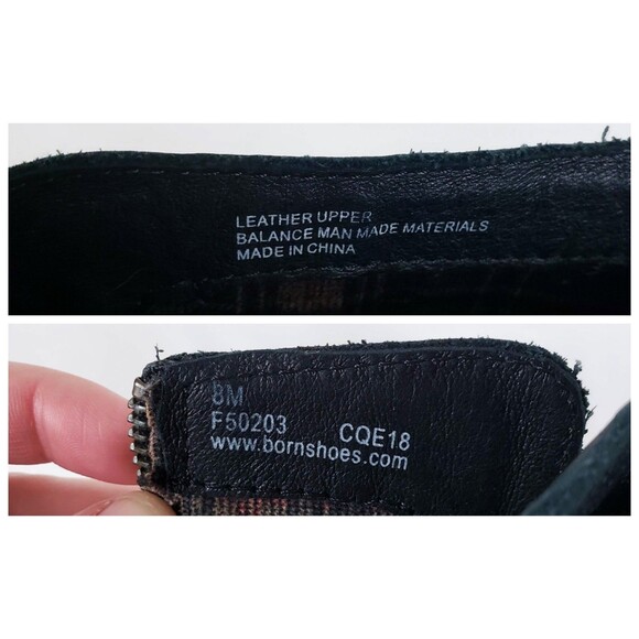 Born Ankle Boots Womens 8 Black Leather 4 Buckle Grunge Side Zip Goth Steampunk - Picture 12 of 12